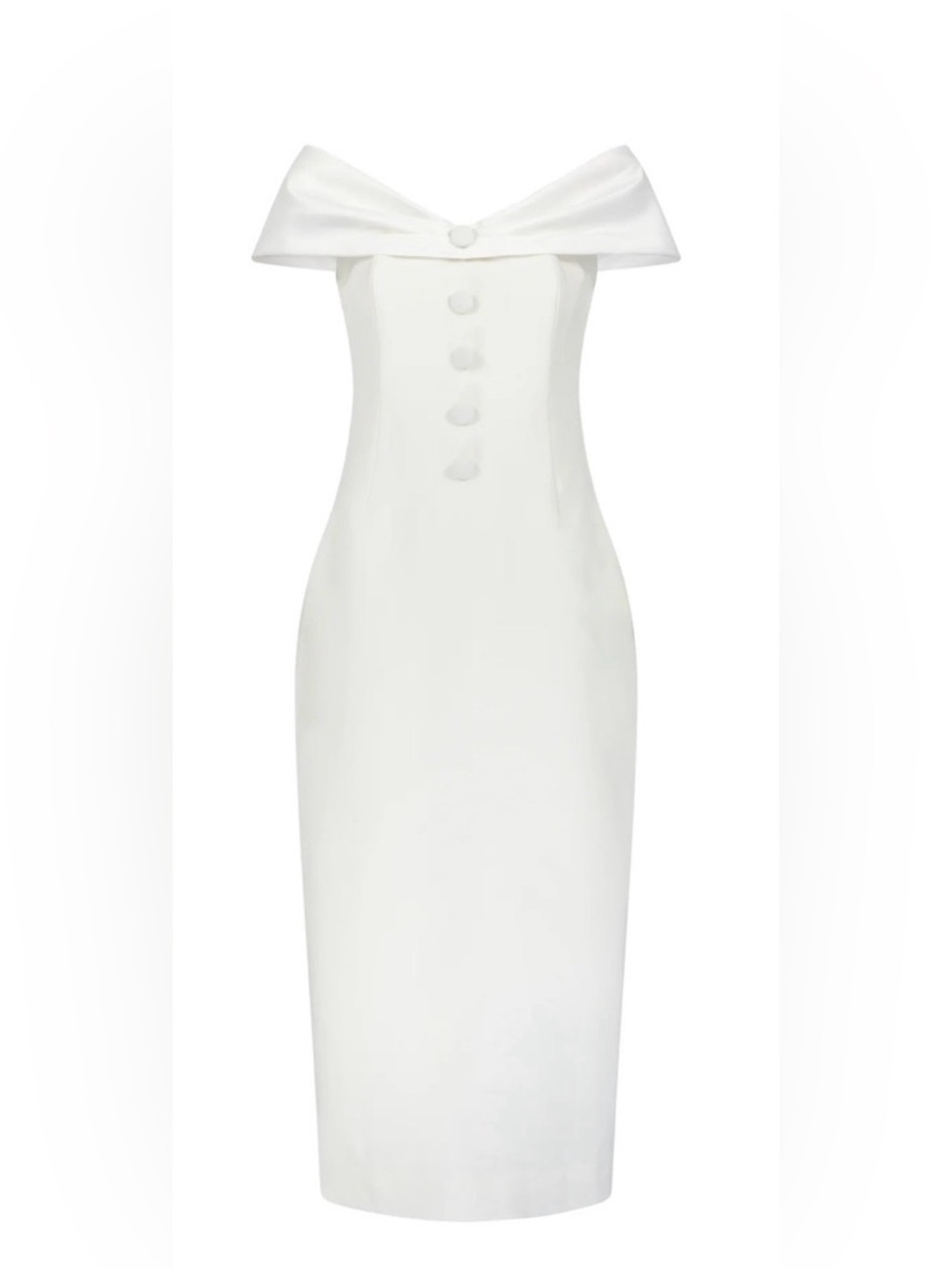 Odd Muse Elegant Off-Shoulder White dress